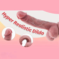 8.5in Female Use Simulation Masturbator Realistic Veins Soft Silicone Dildo