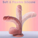 8.5in Female Use Simulation Masturbator Realistic Veins Soft Silicone Dildo