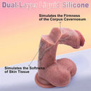 8.5in Female Use Simulation Masturbator Realistic Veins Soft Silicone Dildo