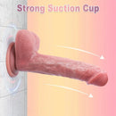 8.5in Female Use Simulation Masturbator Realistic Veins Soft Silicone Dildo