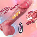 8.5in Lifelike Thrusting Vibrating Heating Remote Control Real Dildo