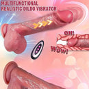 8.5in Lifelike Thrusting Vibrating Heating Remote Control Real Dildo