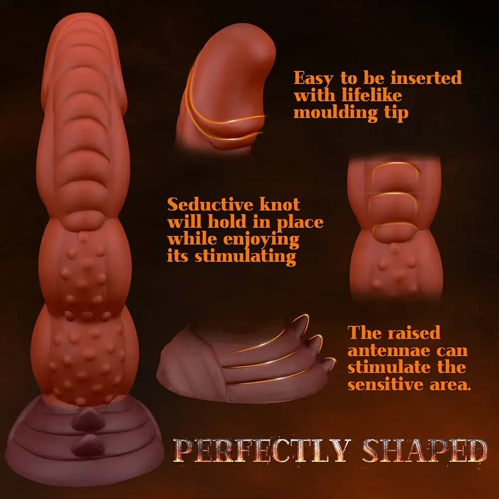 8.5in Monster Prostate Milk Spiked Silicone Soft Big Fantasy Dildo