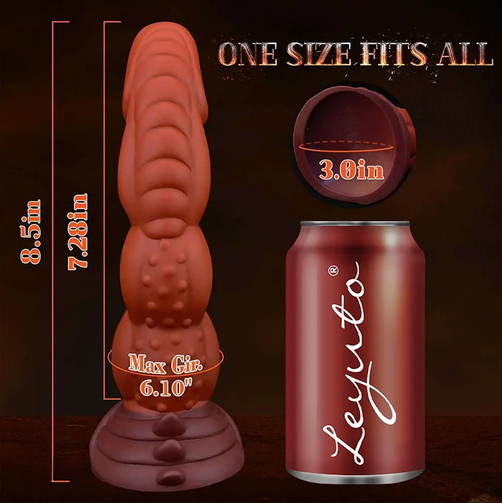 8.5in Monster Prostate Milk Spiked Silicone Soft Big Fantasy Dildo