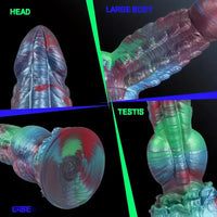 8.5in Monster Silicone Soft Knot Fantasy Big Dildo For Prostate Massage