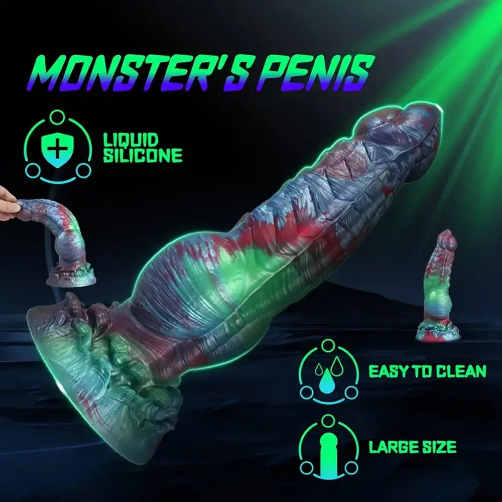 8.5in Monster Silicone Soft Knot Fantasy Big Dildo For Prostate Massage