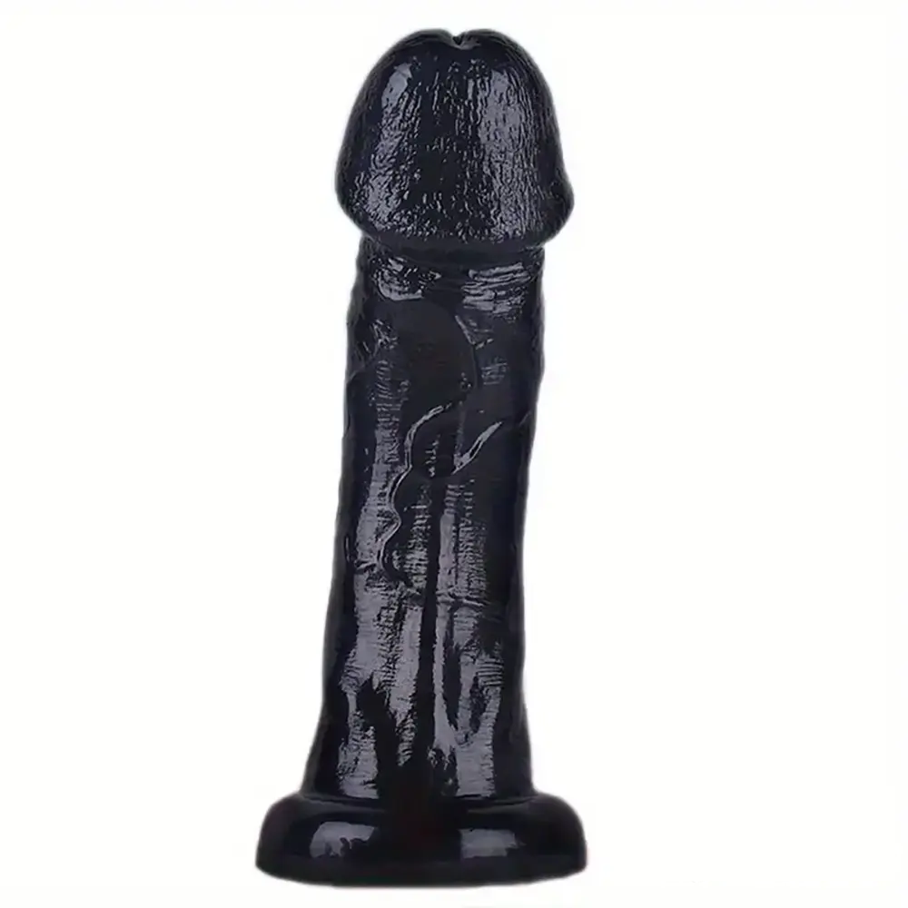 8.5in Real Cock Big Black Dildo Penis Anal Expander For Anus Stimulation