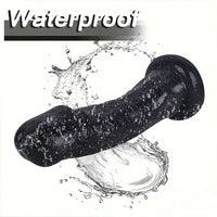 8.5in Real Cock Big Black Dildo Penis Anal Expander For Anus Stimulation