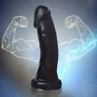 8.5in Real Cock Big Black Dildo Penis Anal Expander For Anus Stimulation