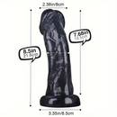 8.5in Real Cock Big Black Dildo Penis Anal Expander For Anus Stimulation