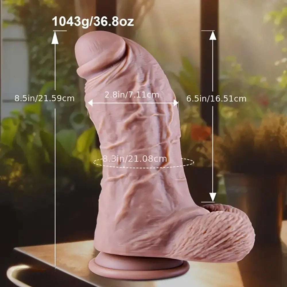 8.5in Realistic Silicone Soft Thick Fat Anal Dildo For Advanced Users