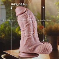8.5in Realistic Silicone Soft Thick Fat Anal Dildo For Advanced Users