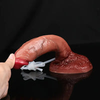 8.5in Realistic Squirting Penis Silicone Dildo With Liquid Chamber