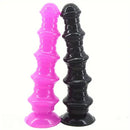 8.5in Ribbed Anal Plug PVC Dildo Big Anus Expansion Women Sex Toy