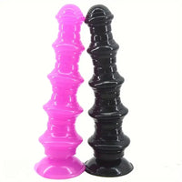 8.5in Ribbed Anal Plug PVC Dildo Big Anus Expansion Women Sex Toy