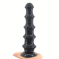 8.5in Ribbed Anal Plug PVC Dildo Big Anus Expansion Women Sex Toy