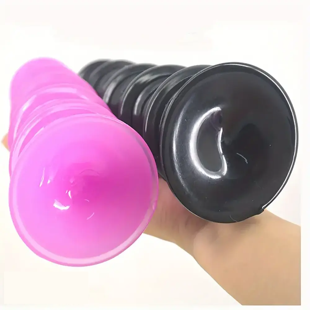 8.5in Ribbed Anal Plug PVC Dildo Big Anus Expansion Women Sex Toy
