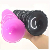 8.5in Ribbed Anal Plug PVC Dildo Big Anus Expansion Women Sex Toy