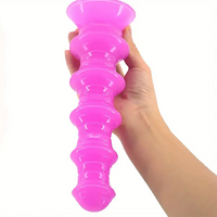 8.5in Ribbed Anal Plug PVC Dildo Big Anus Expansion Women Sex Toy