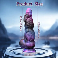 8.5in Silicone Dragon Soft Dildo For Women With Rabbit Head Suction Cup