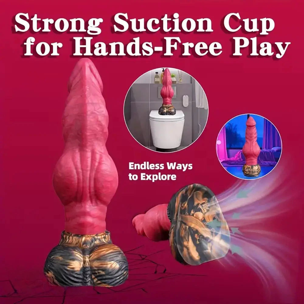 8.5in Thick Knot Smooth Tip Monster Dildo Manual Gay Sex Product