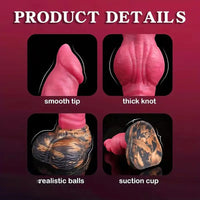 8.5in Thick Knot Smooth Tip Monster Dildo Manual Gay Sex Product