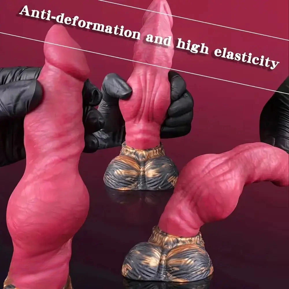 8.5in Thick Knot Smooth Tip Monster Dildo Manual Gay Sex Product