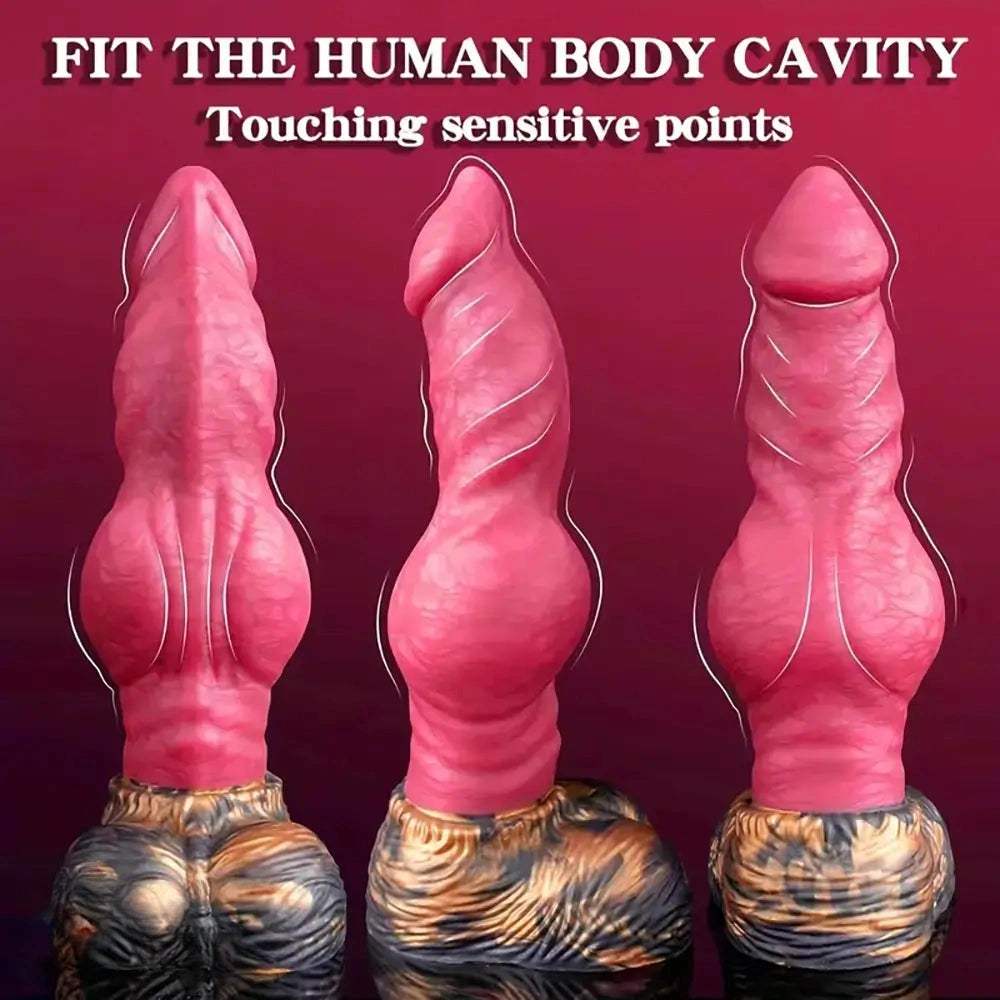 8.5in Thick Knot Smooth Tip Monster Dildo Manual Gay Sex Product
