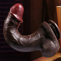 8.5in Unique Texture Soft Silicone Lifelike Skin-Touching Dildo With Sucker