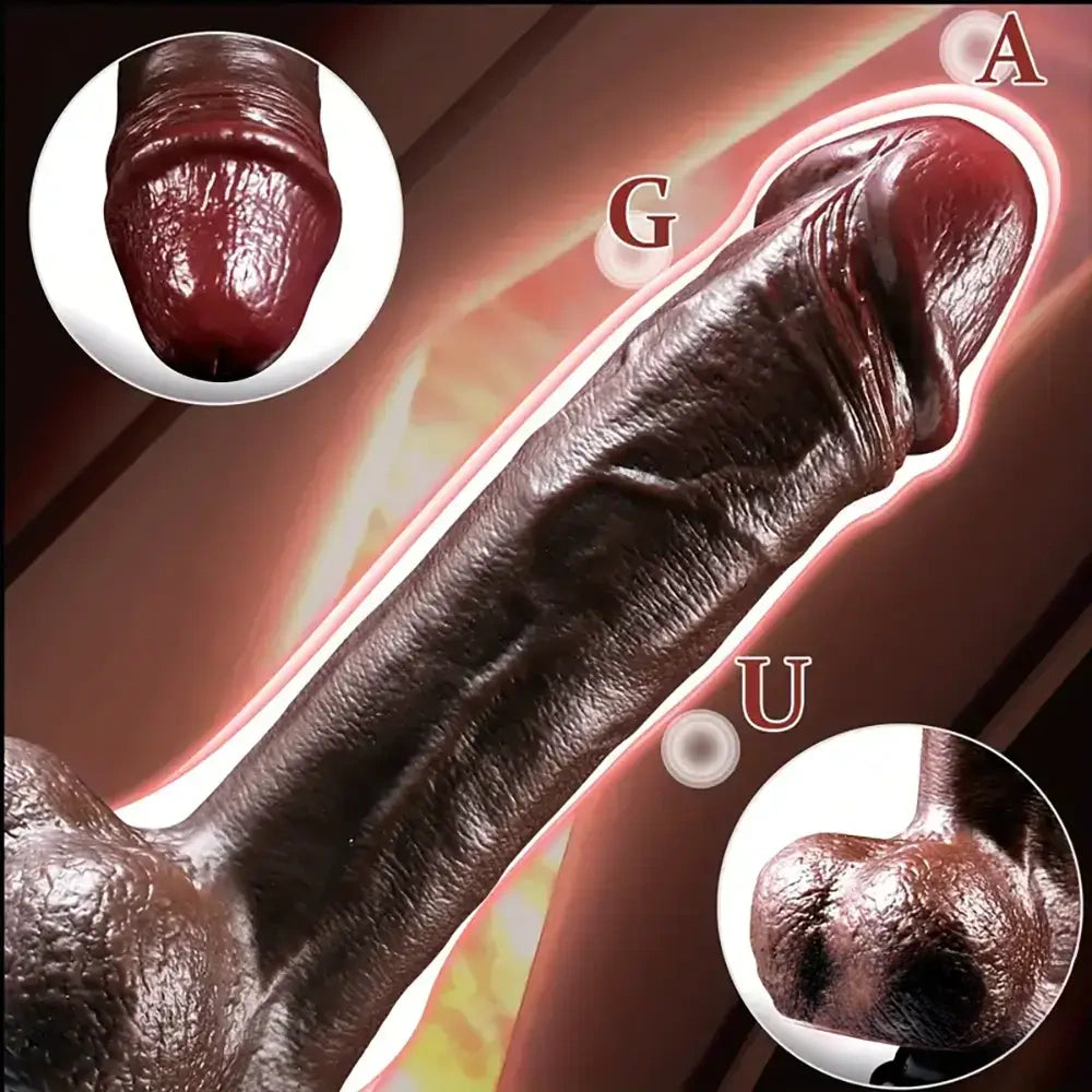 8.5in Unique Texture Soft Silicone Lifelike Skin-Touching Dildo With Sucker