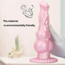 8.62in Realistic Big Dog Penis Knot Design Silicone Soft Dildo