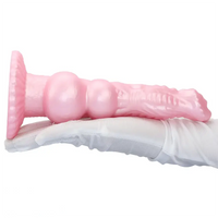 8.62in Realistic Big Dog Penis Knot Design Silicone Soft Dildo