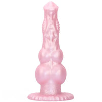 8.62in Realistic Big Dog Penis Knot Design Silicone Soft Dildo