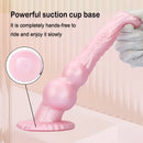8.62in Realistic Big Dog Penis Knot Design Silicone Soft Dildo