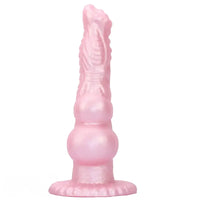 8.62in Realistic Big Dog Penis Knot Design Silicone Soft Dildo