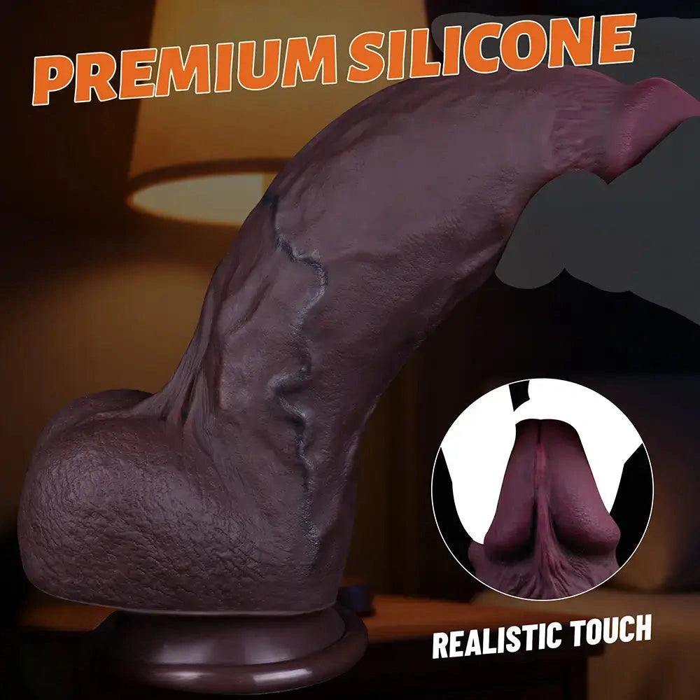 8.66 Dual Density Silicone Real Soft Thick Dildo Gay Cock Sex Product