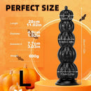 8.668in 11.86in 7.87in 11.02in Pumpkin Skull Odd Head Big Black Dildo