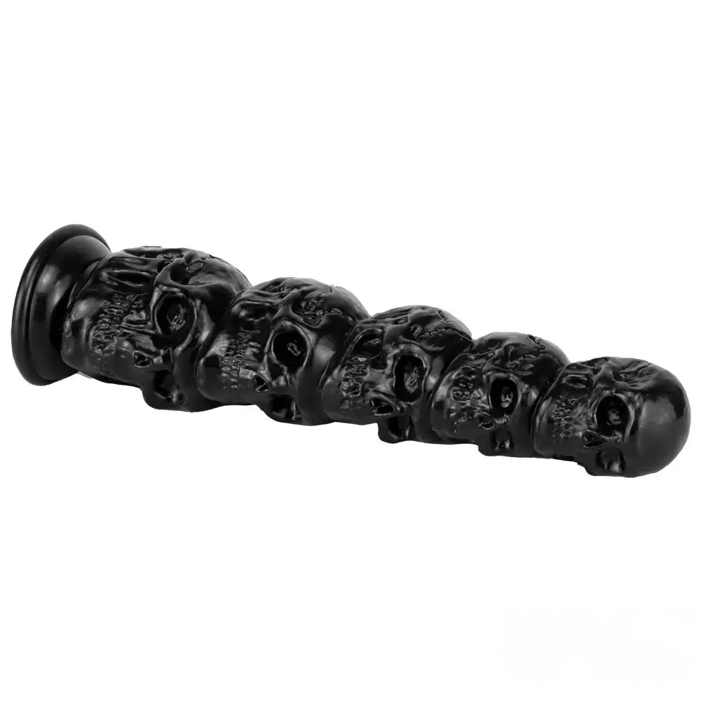 8.668in 11.86in 7.87in 11.02in Pumpkin Skull Odd Head Big Black Dildo