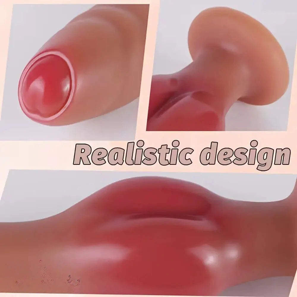 8.66in 10.03in 11.41in 12.59in Dog Knot Silicone Uncut Dildo Easy to Clean