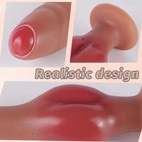 8.66in 10.03in 11.41in 12.59in Dog Knot Silicone Uncut Dildo Easy to Clean