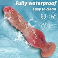8.66in 10.03in 11.41in 12.59in Dog Knot Silicone Uncut Dildo Easy to Clean