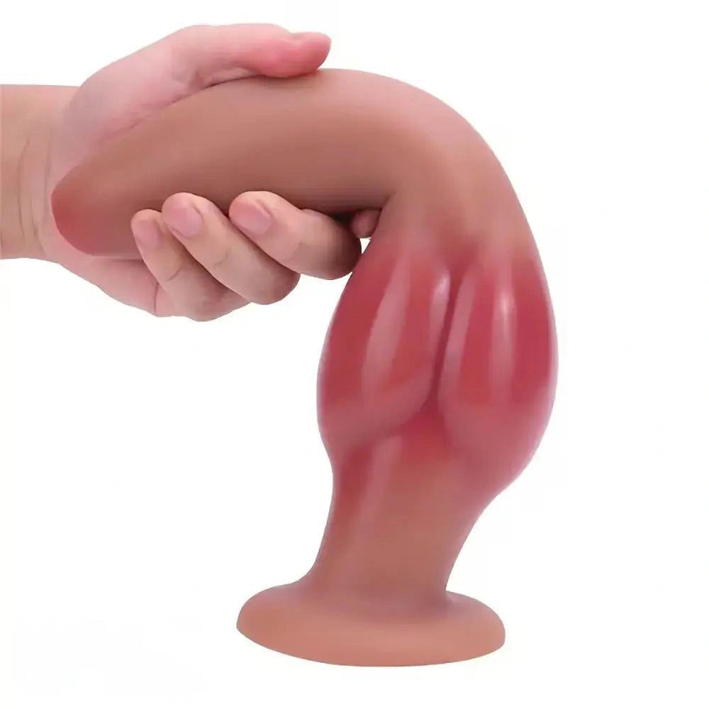 8.66in 10.03in 11.41in 12.59in Dog Knot Silicone Uncut Dildo Easy to Clean