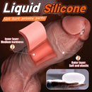 8.66in 10.03in Dual Layer Silicone Soft Strap on Dildo Masturbation Device