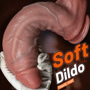 8.66in 10.03in Dual Layer Silicone Soft Strap on Dildo Masturbation Device
