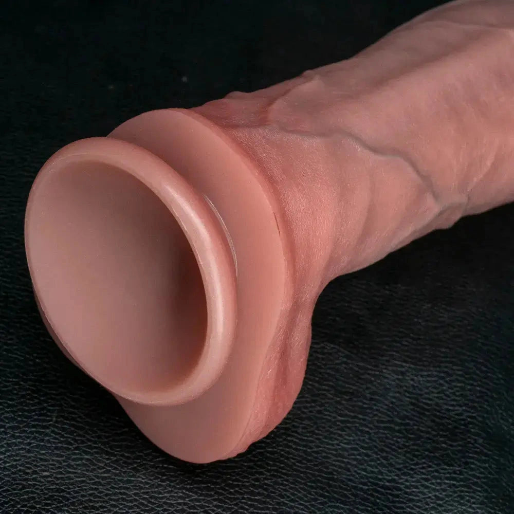 8.66in 10.03in Dual Layer Silicone Soft Strap on Dildo Masturbation Device