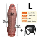 8.66in 10.03in Dual Layer Silicone Soft Strap on Dildo Masturbation Device