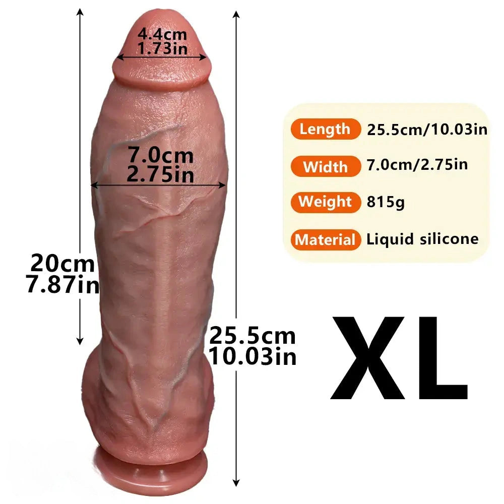 8.66in 10.03in Dual Layer Silicone Soft Strap on Dildo Masturbation Device