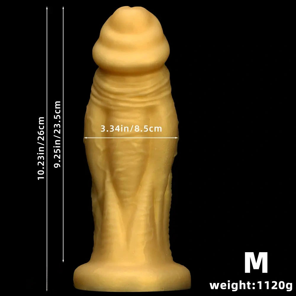 8.66in 10.23in 11.41in Extra Large Silicone Soft Anal Expansion Training Dildo