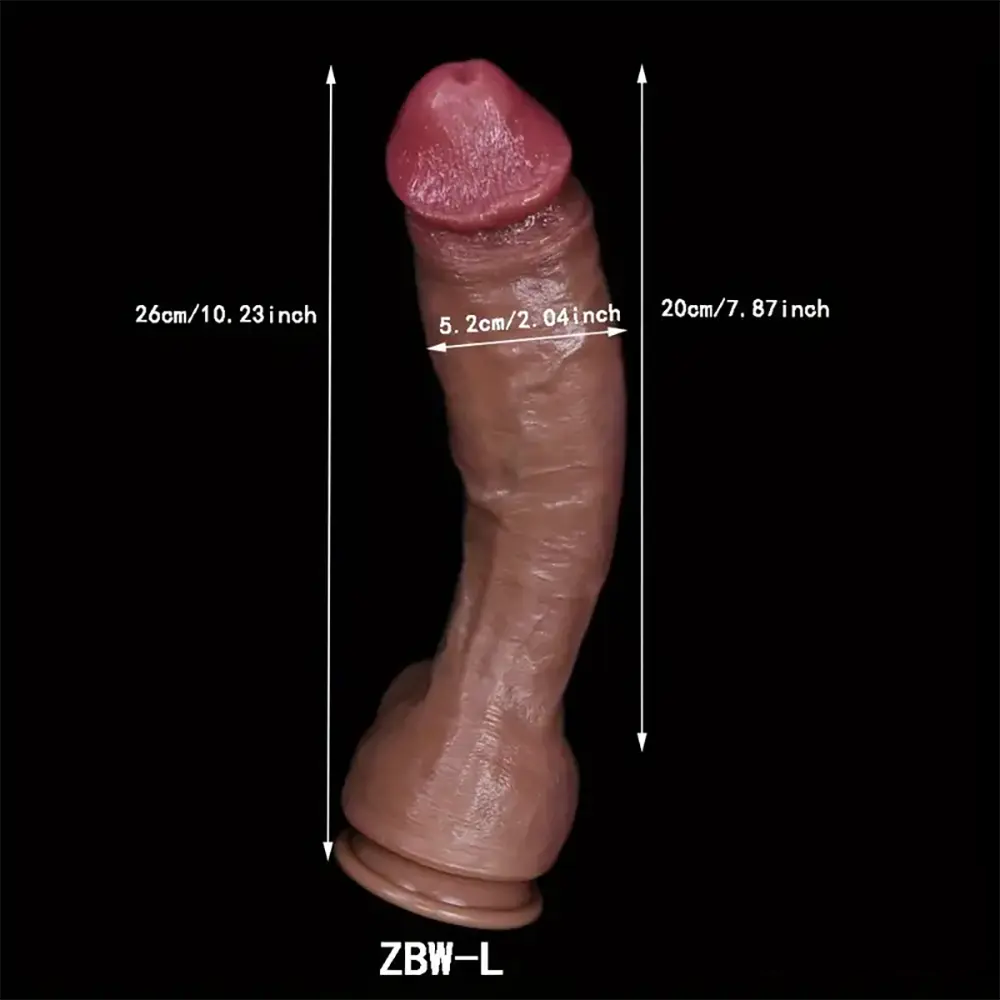 8.66in 10.23in 11.4in 12.6in Big Silicone Soft Lifelike Real Dildo