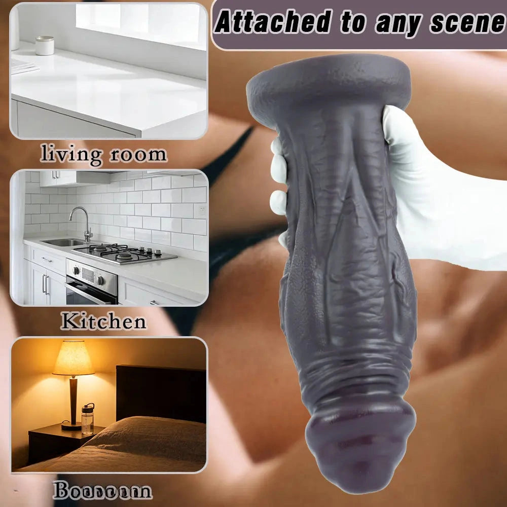 8.66in 10.23in 11.9in Real Feeling Silicone Soft Big Dildo For Masturbation